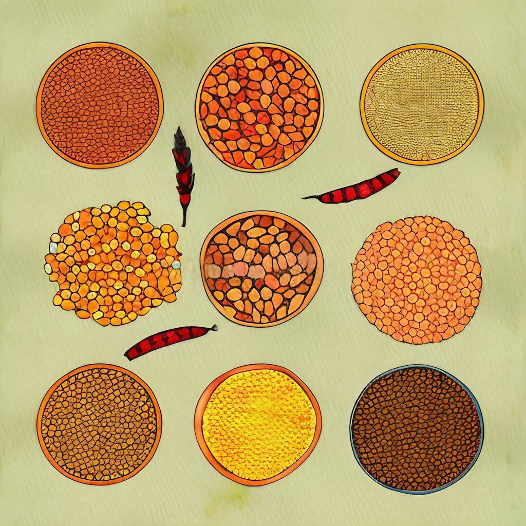 Variety of Indian lentils