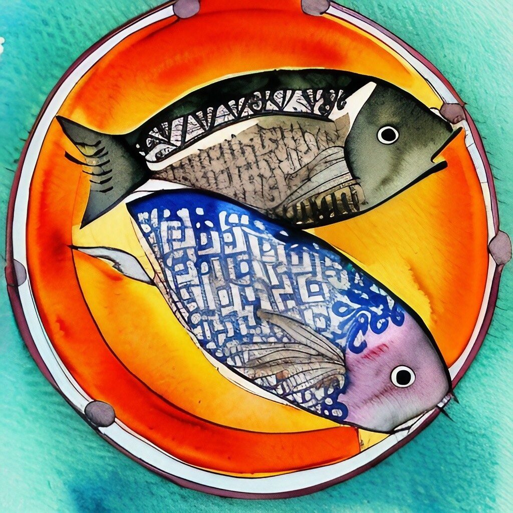 Stylized Pomfret on a Plat